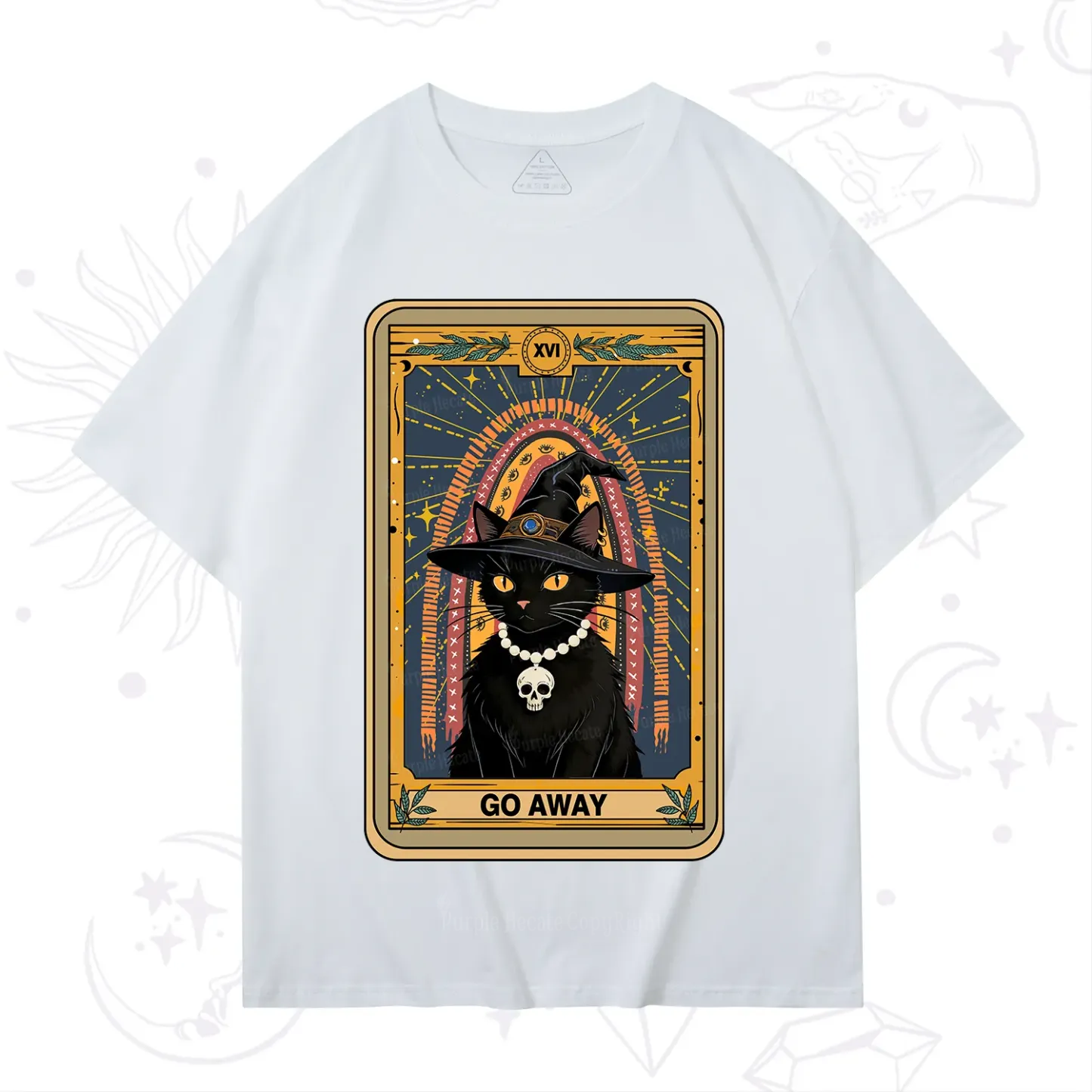 Purplehecate The Go Away Cat Tarot T-Shirt