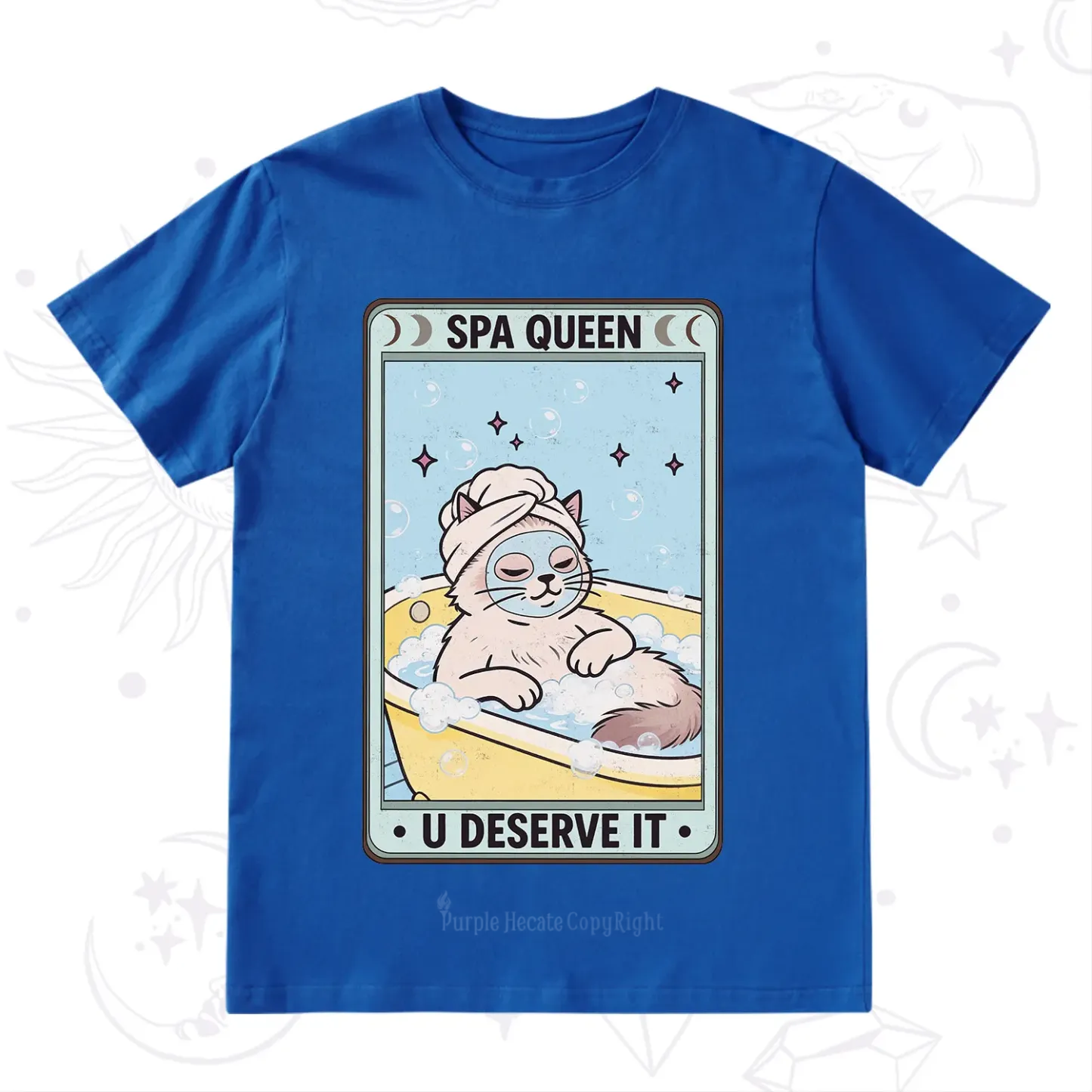Purplehecate The Spa Queen Cat Tarot T-Shirt