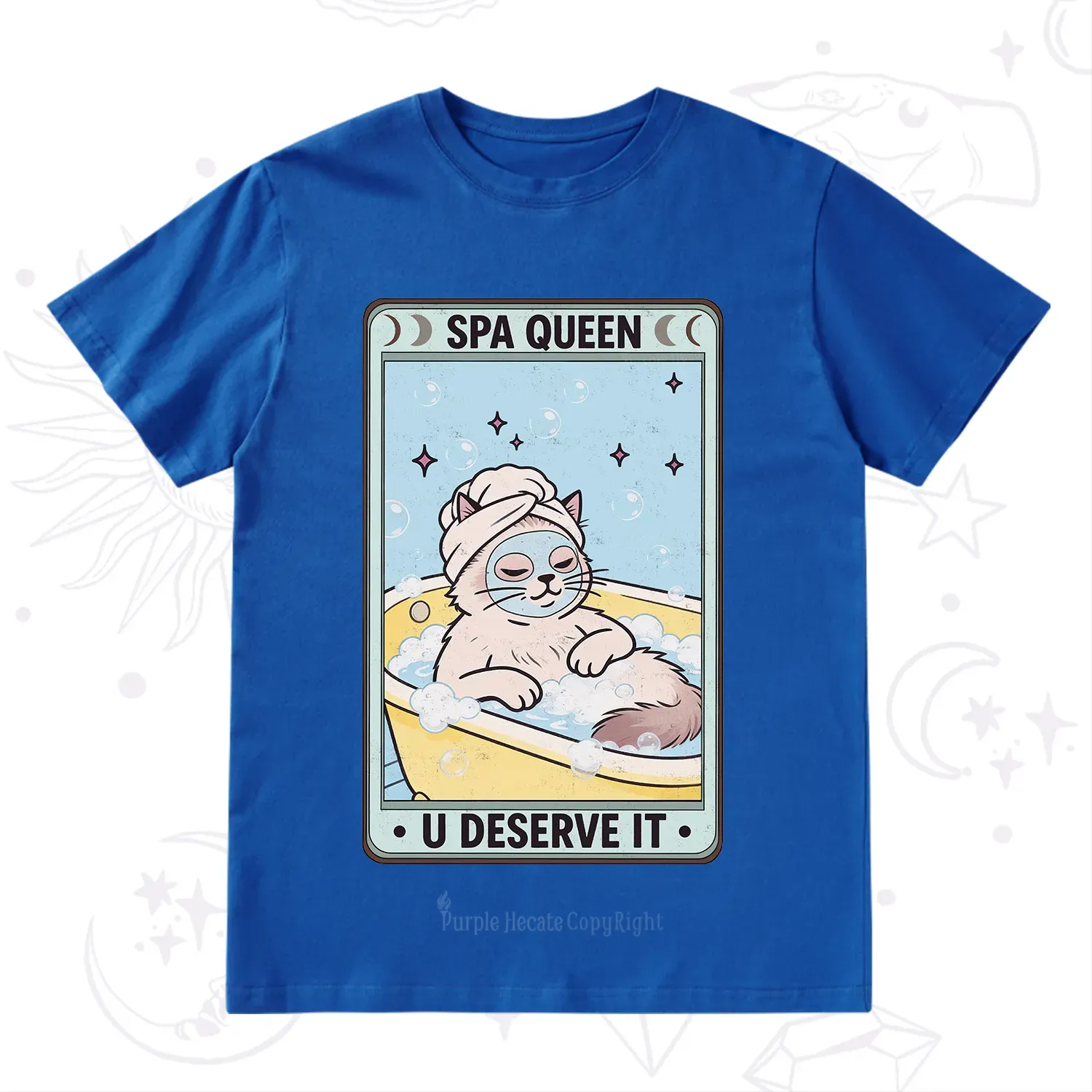 Purplehecate The Spa Queen Cat Tarot T-Shirt
