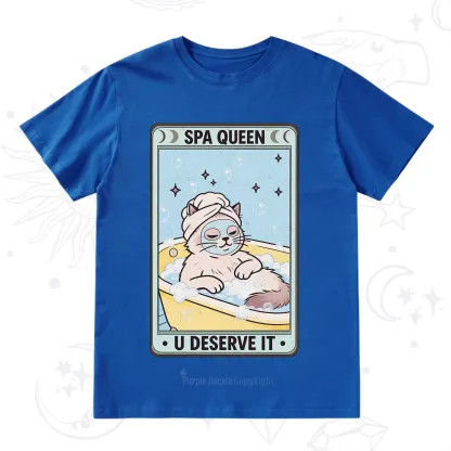 Purplehecate The Spa Queen Cat Tarot T-Shirt