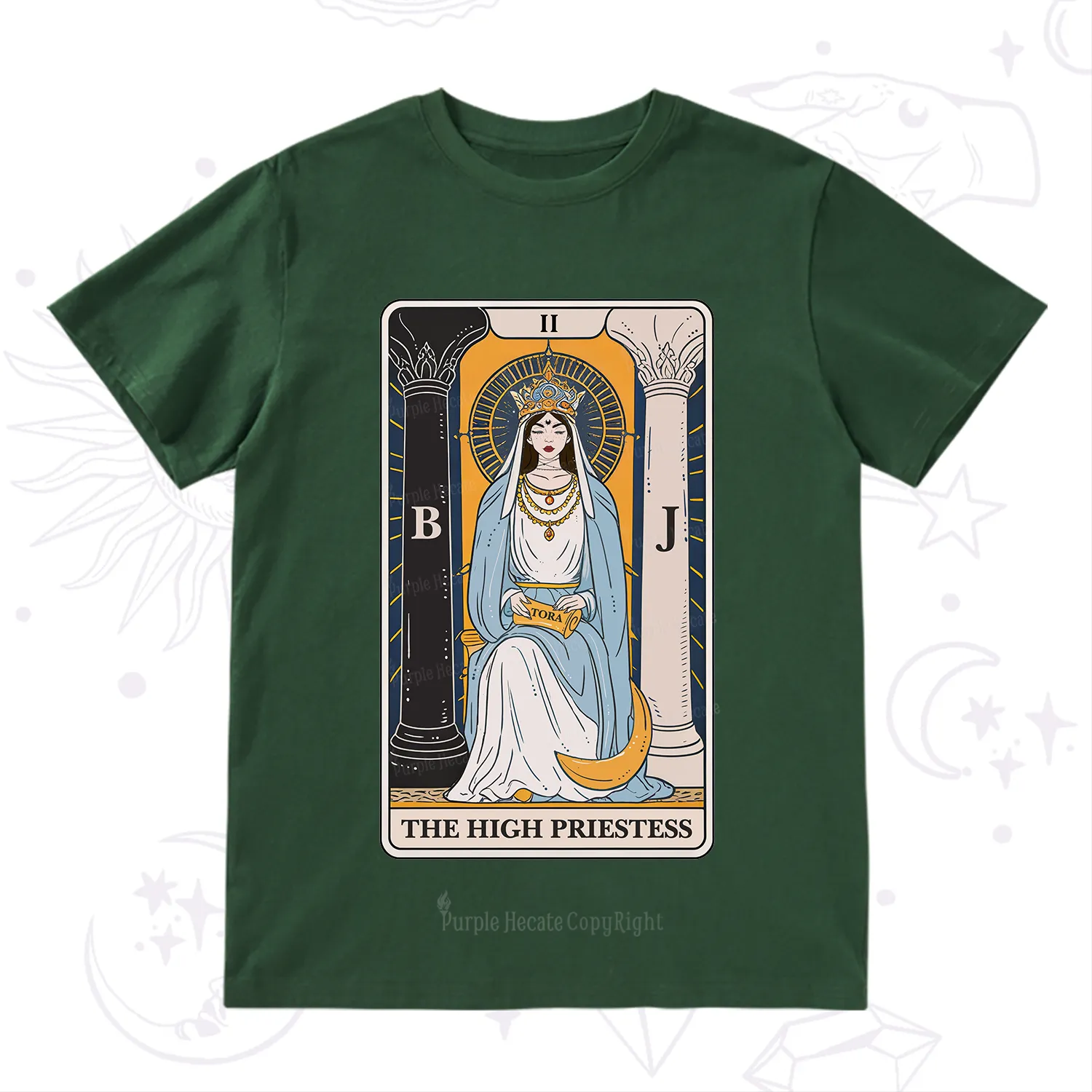 Purplehecate The High Priestess Tarot Card T-Shirt