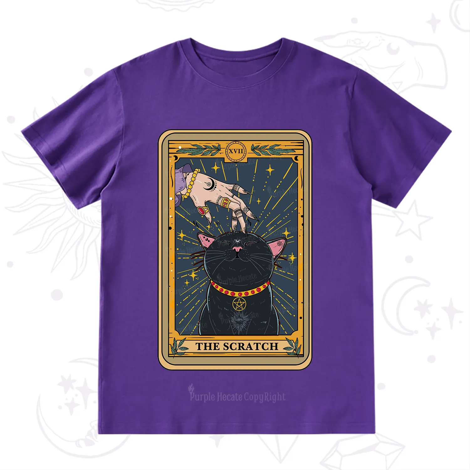 Purplehecate The Scratch Cat Tarot T-Shirt