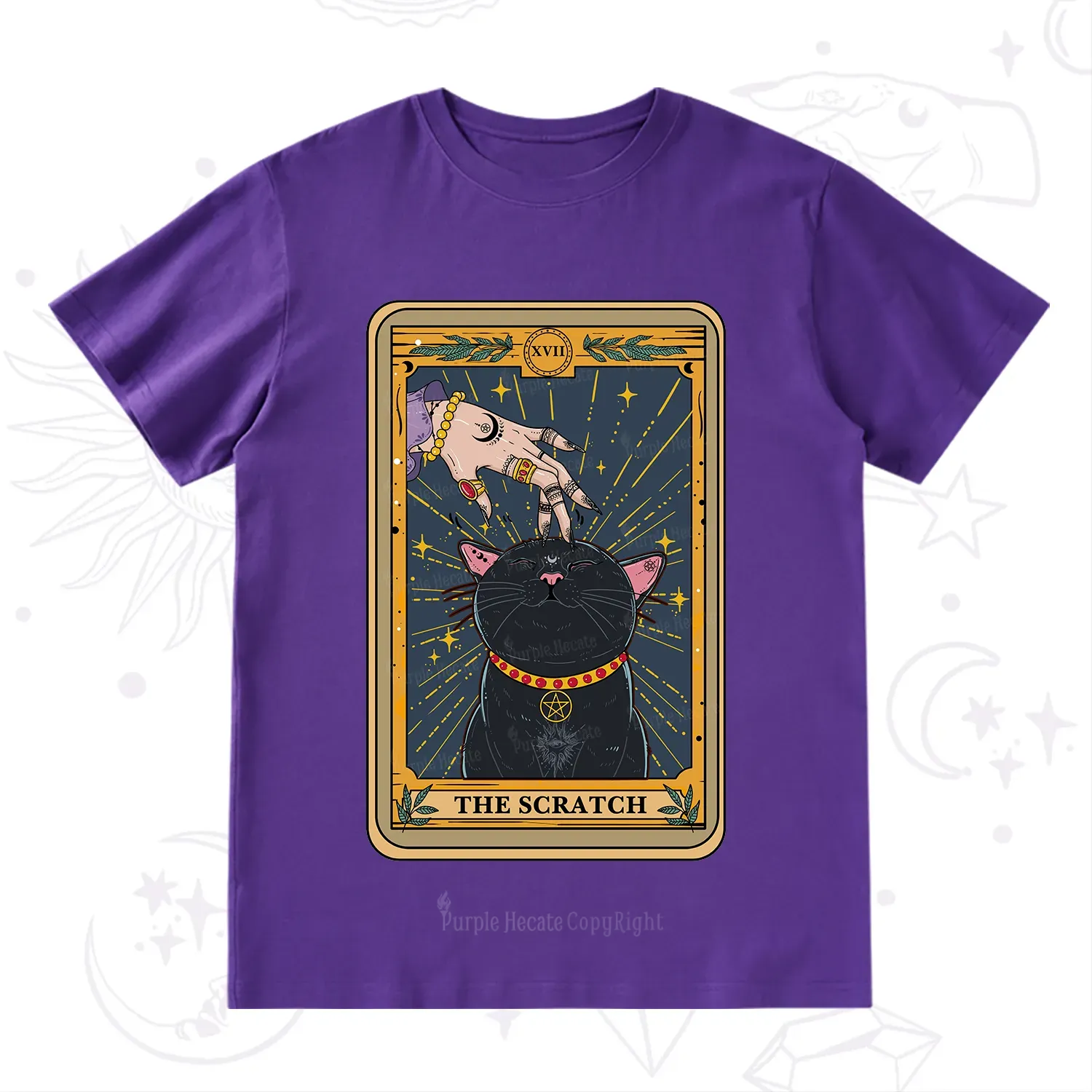 Purplehecate The Scratch Cat Tarot T-Shirt