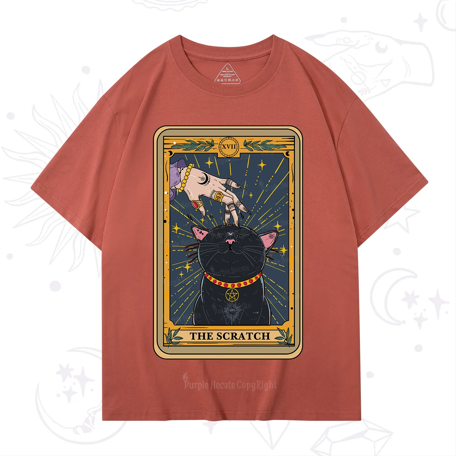 Purplehecate The Scratch Cat Tarot T-Shirt