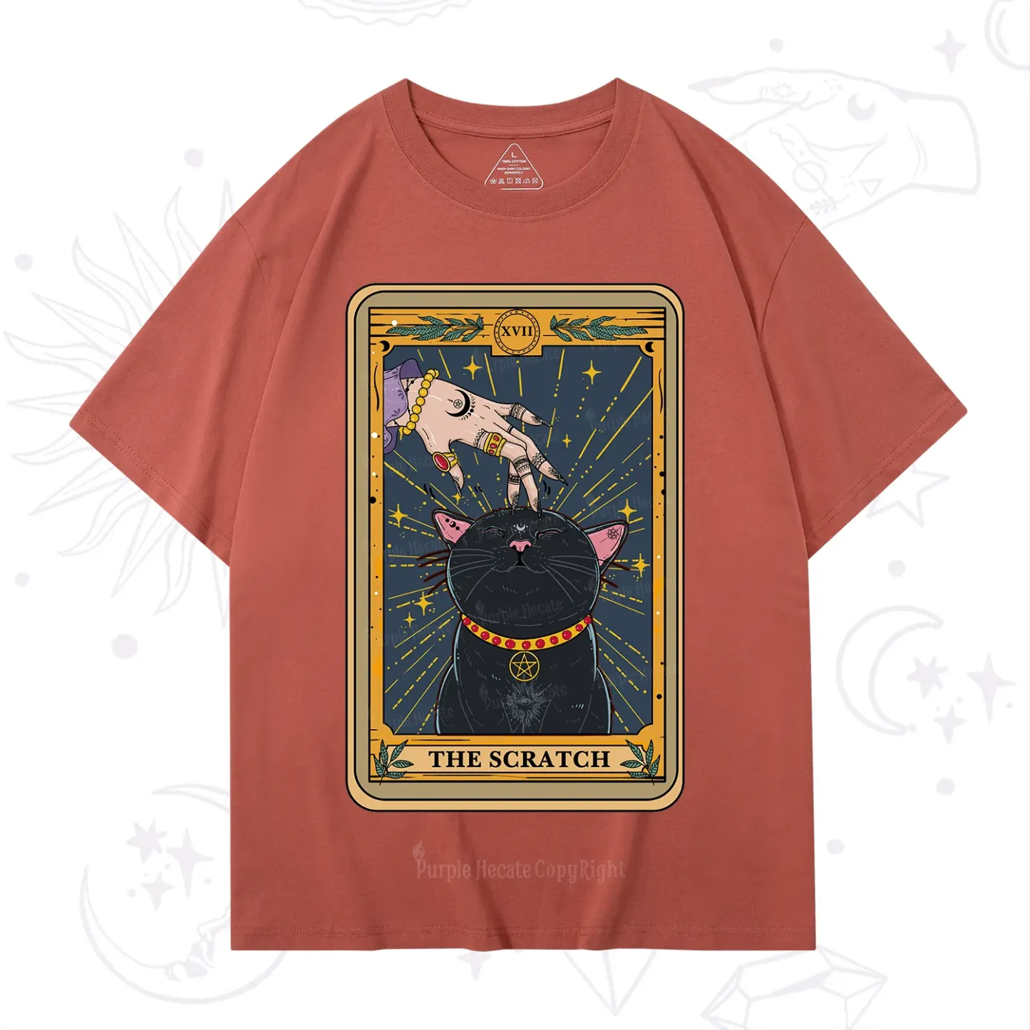Purplehecate The Scratch Cat Tarot T-Shirt