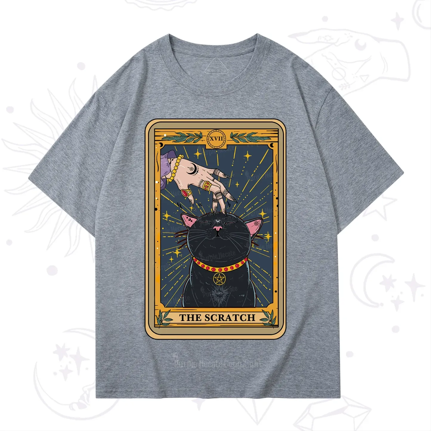 Purplehecate The Scratch Cat Tarot T-Shirt