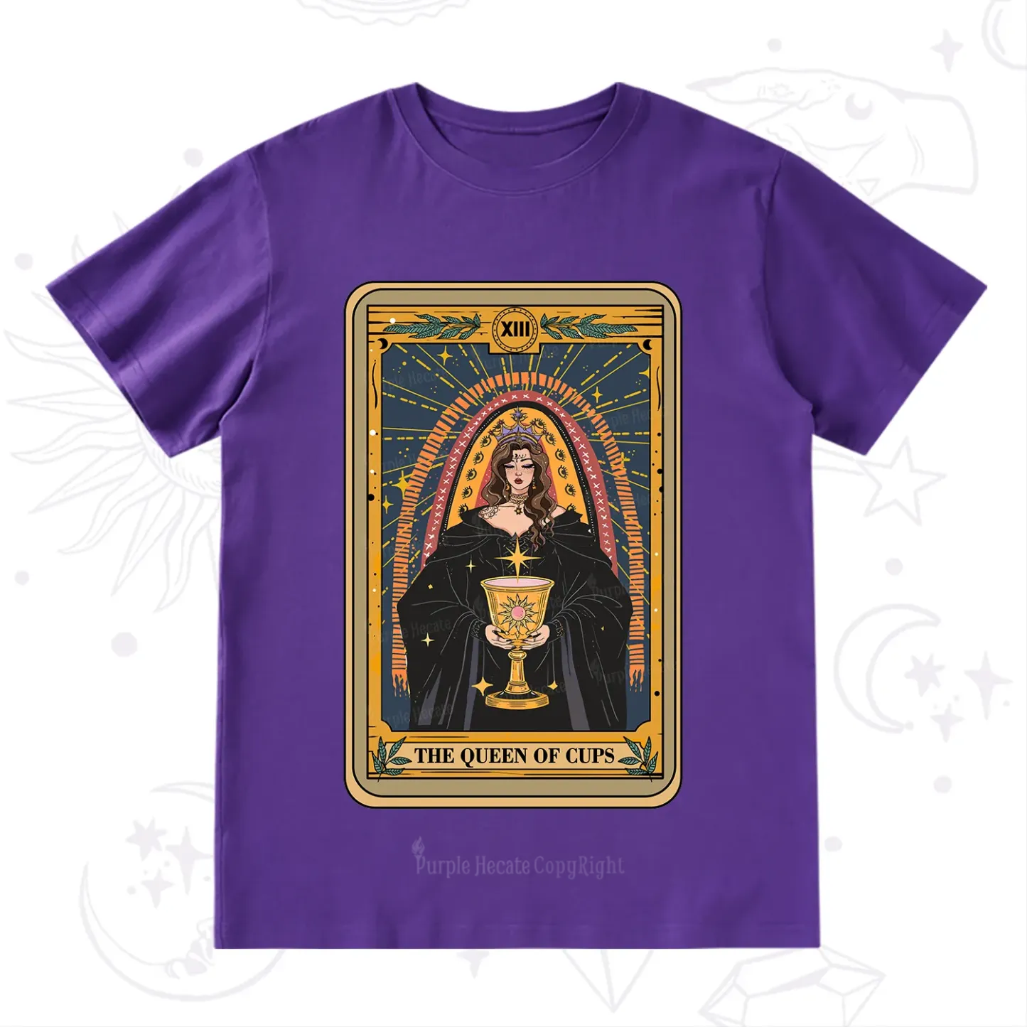 Purplehecate The Queen of Cups Tarot T-Shirt