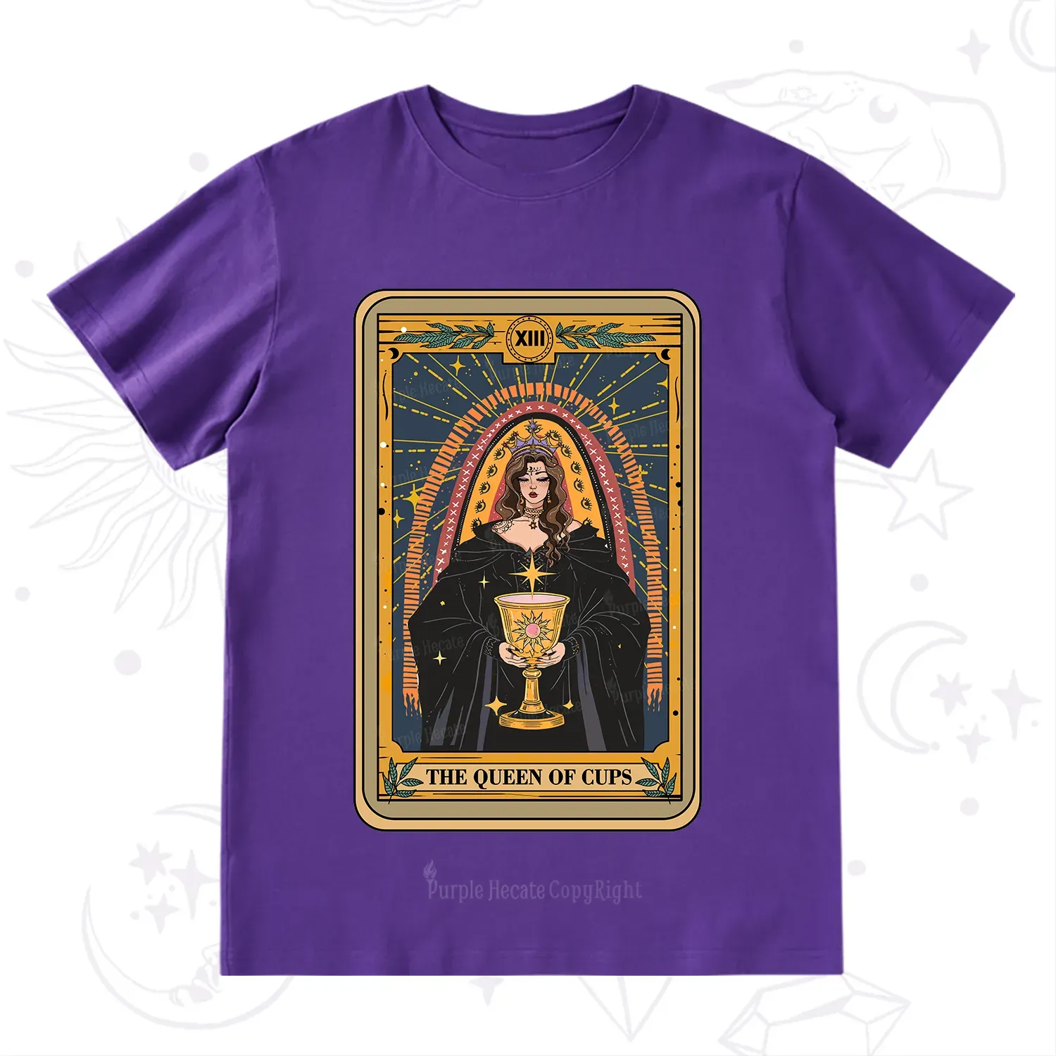 Purplehecate The Queen of Cups Tarot T-Shirt