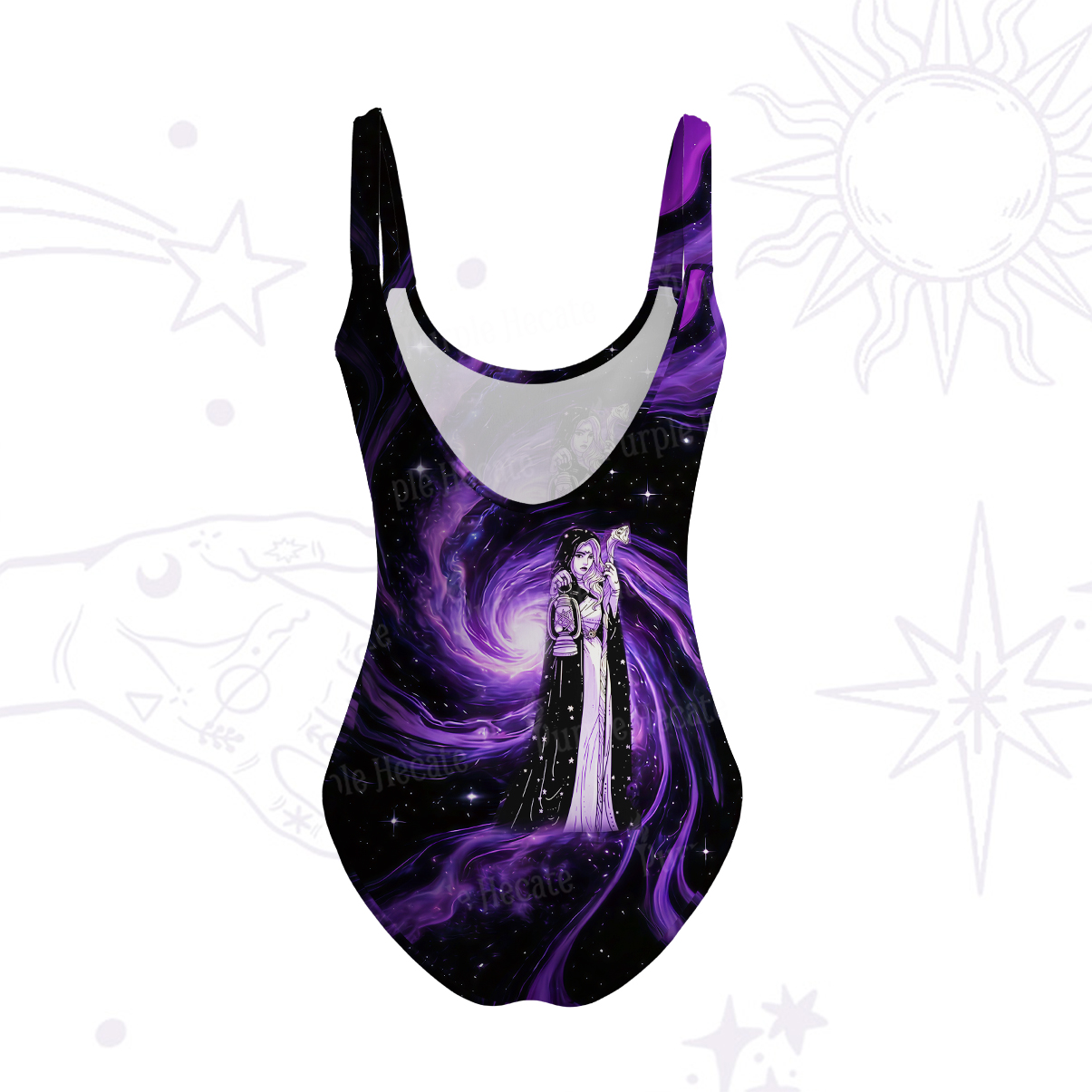 Purplehecate The Cosmic Guide Tank One Piece Swimsuit