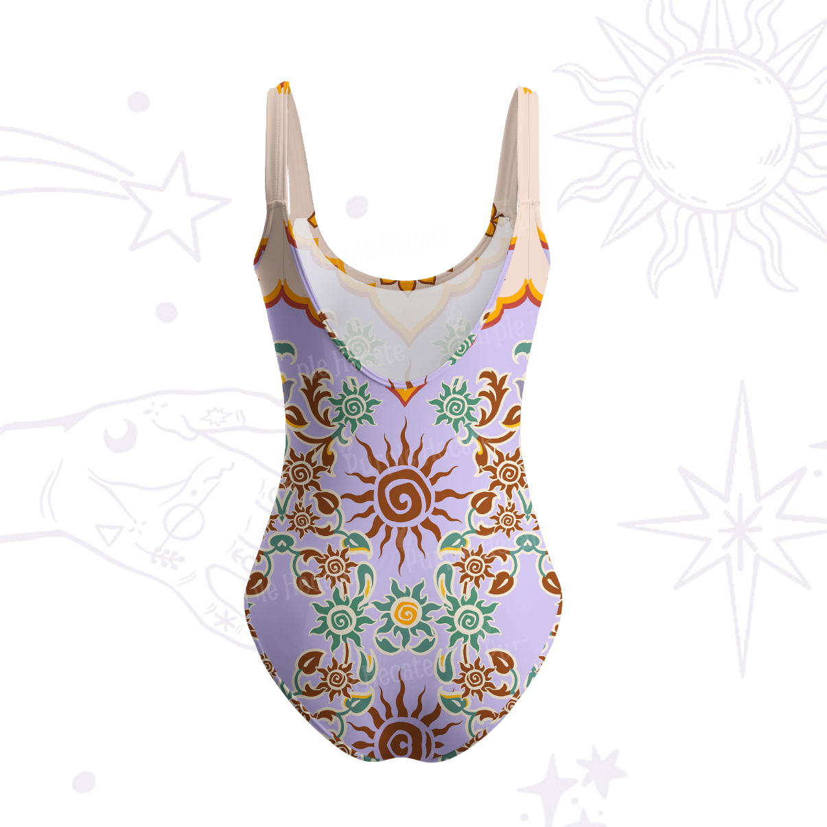 Purplehecate Celestial Oracle One Piece Swimsuit