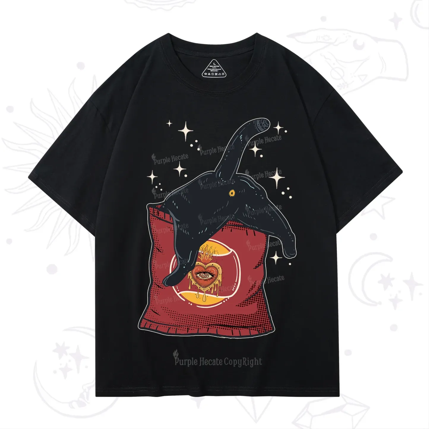 Purplehecate Curious Witch Cat T-Shirt