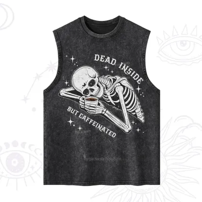 Purplehecate Dead Inside But Caffeinated Washed Tank