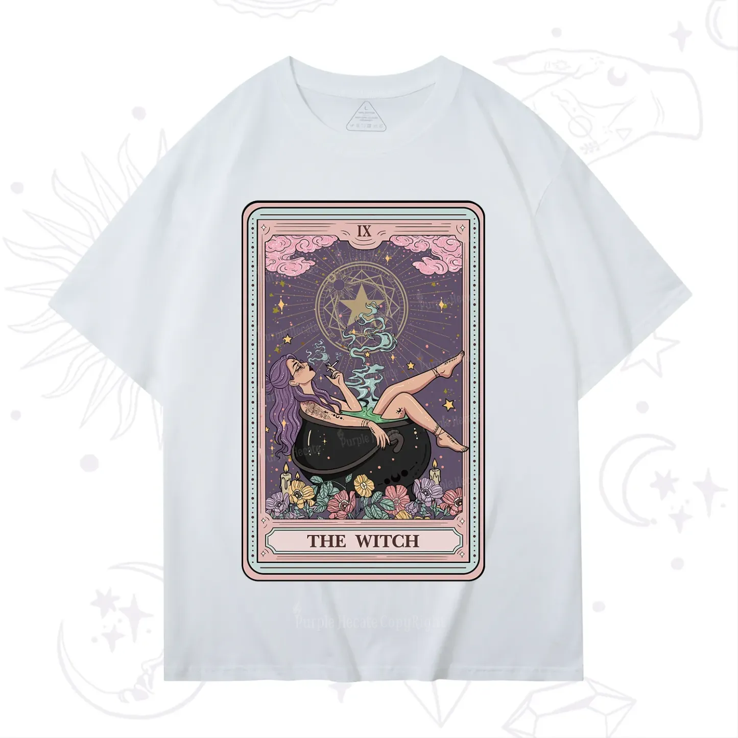 Purplehecate The Witch Tarot Card T-Shirt