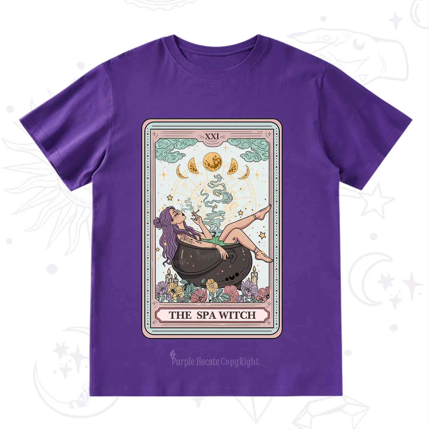 Purplehecate The Spa Witch Tarot Card T-Shirt