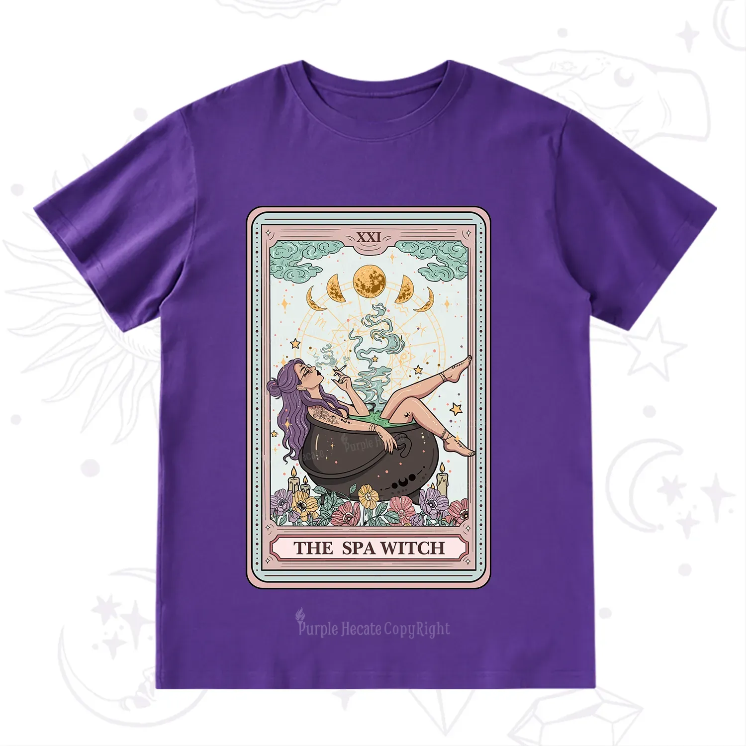 Purplehecate The Spa Witch Tarot Card T-Shirt