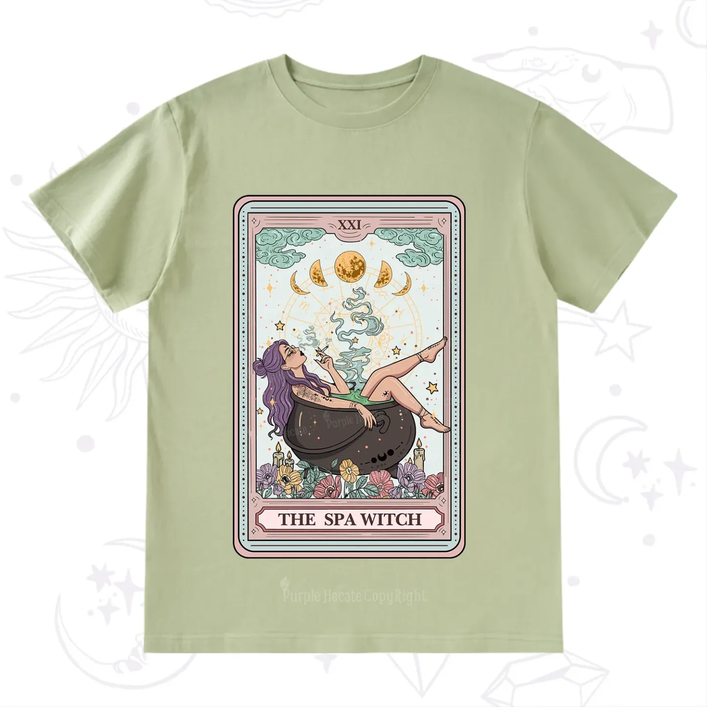 Purplehecate The Spa Witch Tarot Card T-Shirt