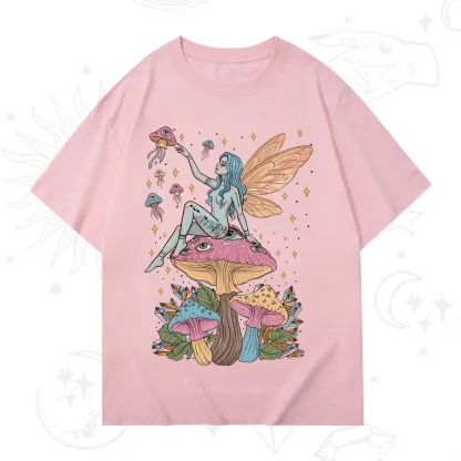 Purplehecate Celestial Fairy on Mushroom T-Shirt