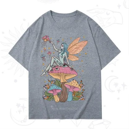 Purplehecate Celestial Fairy on Mushroom T-Shirt