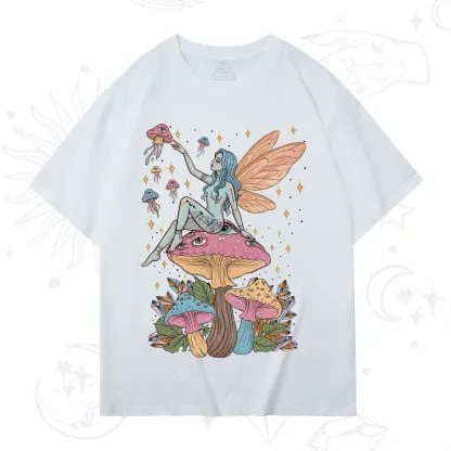 Purplehecate Celestial Fairy on Mushroom T-Shirt