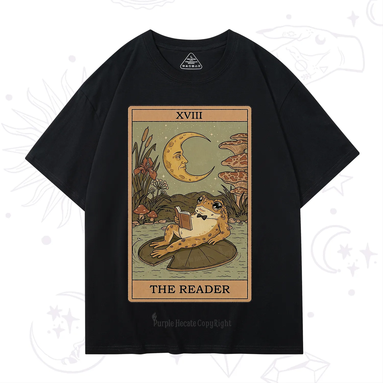 Purplehecate The Reader Frog Tarot T-Shirt