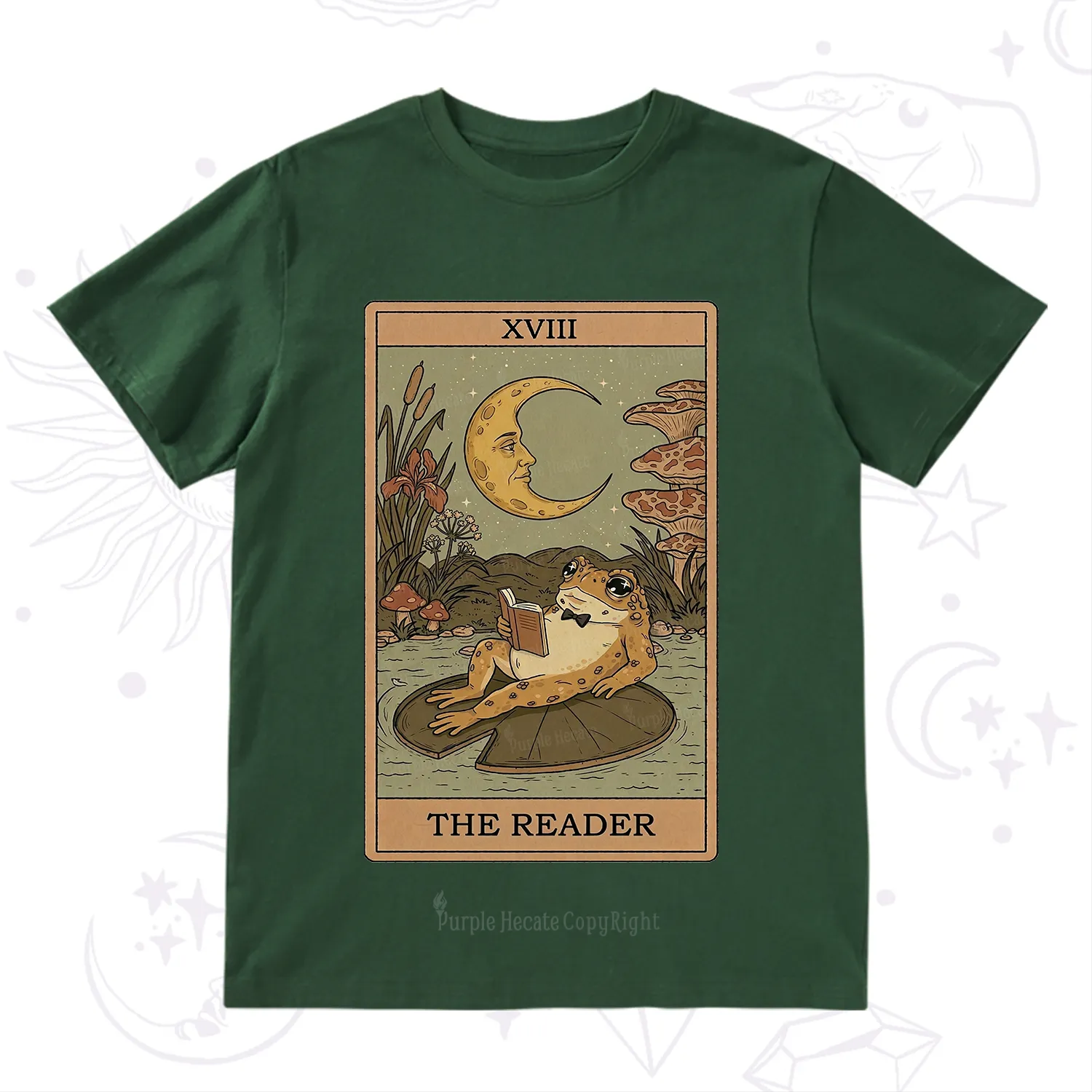 Purplehecate The Reader Frog Tarot T-Shirt
