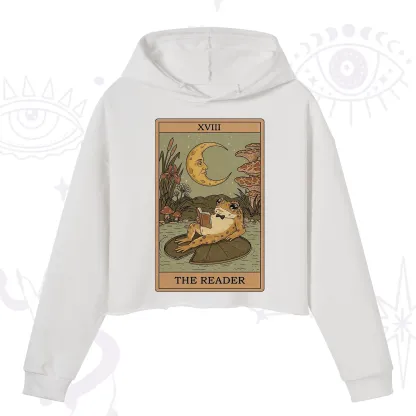 Purplehecate The Reader Frog Tarot Crop Hoodie