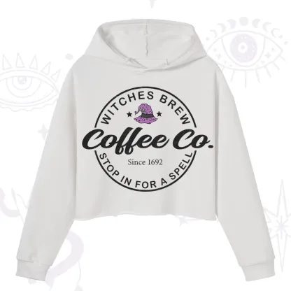 Purplehecate Witches Brew Coffee Co Crop Hoodie