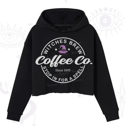 Purplehecate Witches Brew Coffee Co Crop Hoodie