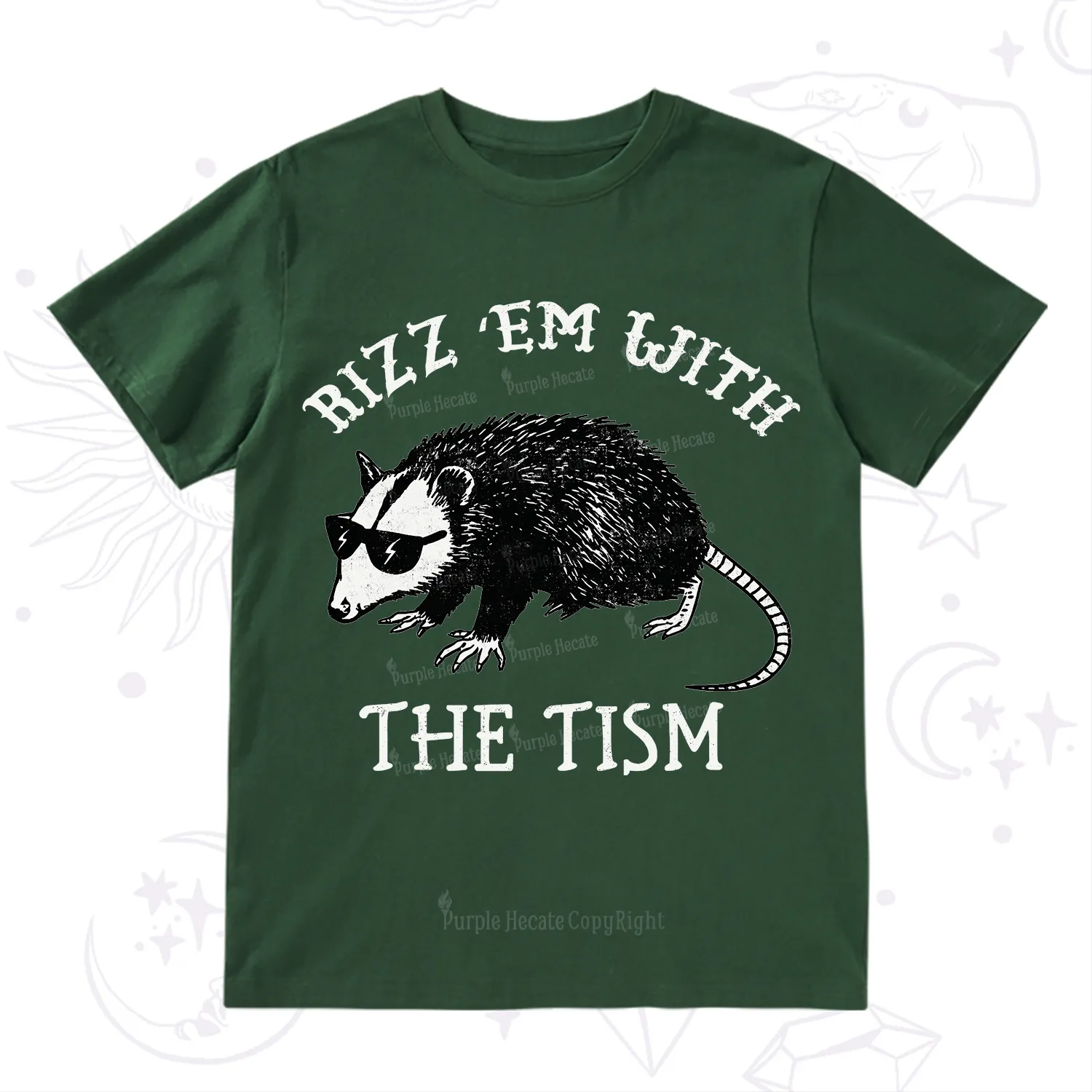 Purplehecate Rizz Em With The Tism Opossum T-Shirt