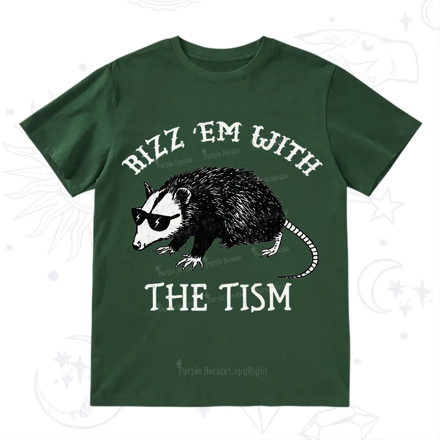 Purplehecate Rizz Em With The Tism Opossum T-Shirt