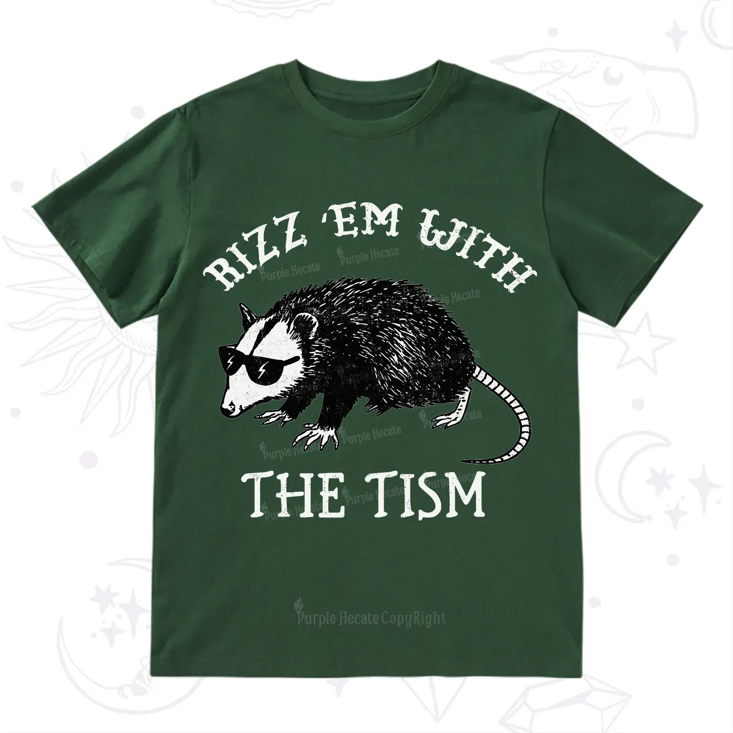 Purplehecate Rizz Em With The Tism Opossum T-Shirt