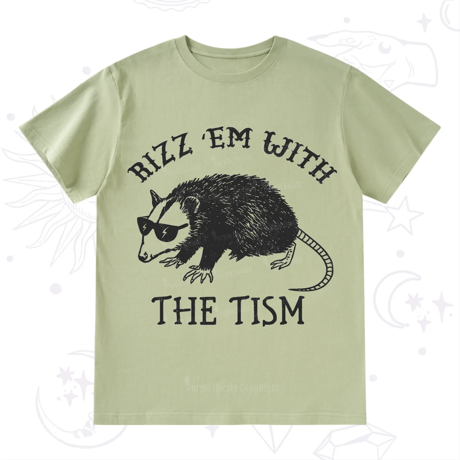 Purplehecate Rizz Em With The Tism Opossum T-Shirt