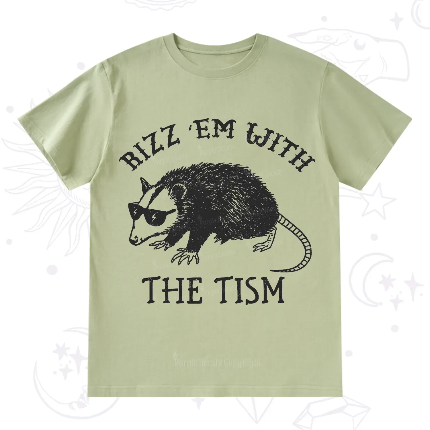 Purplehecate Rizz Em With The Tism Opossum T-Shirt