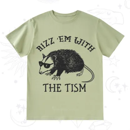 Purplehecate Rizz Em With The Tism Opossum T-Shirt