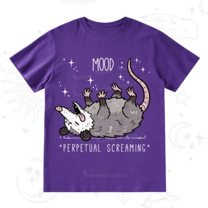 Purplehecate Mood Perpetual Screaming Opossum T-Shirt