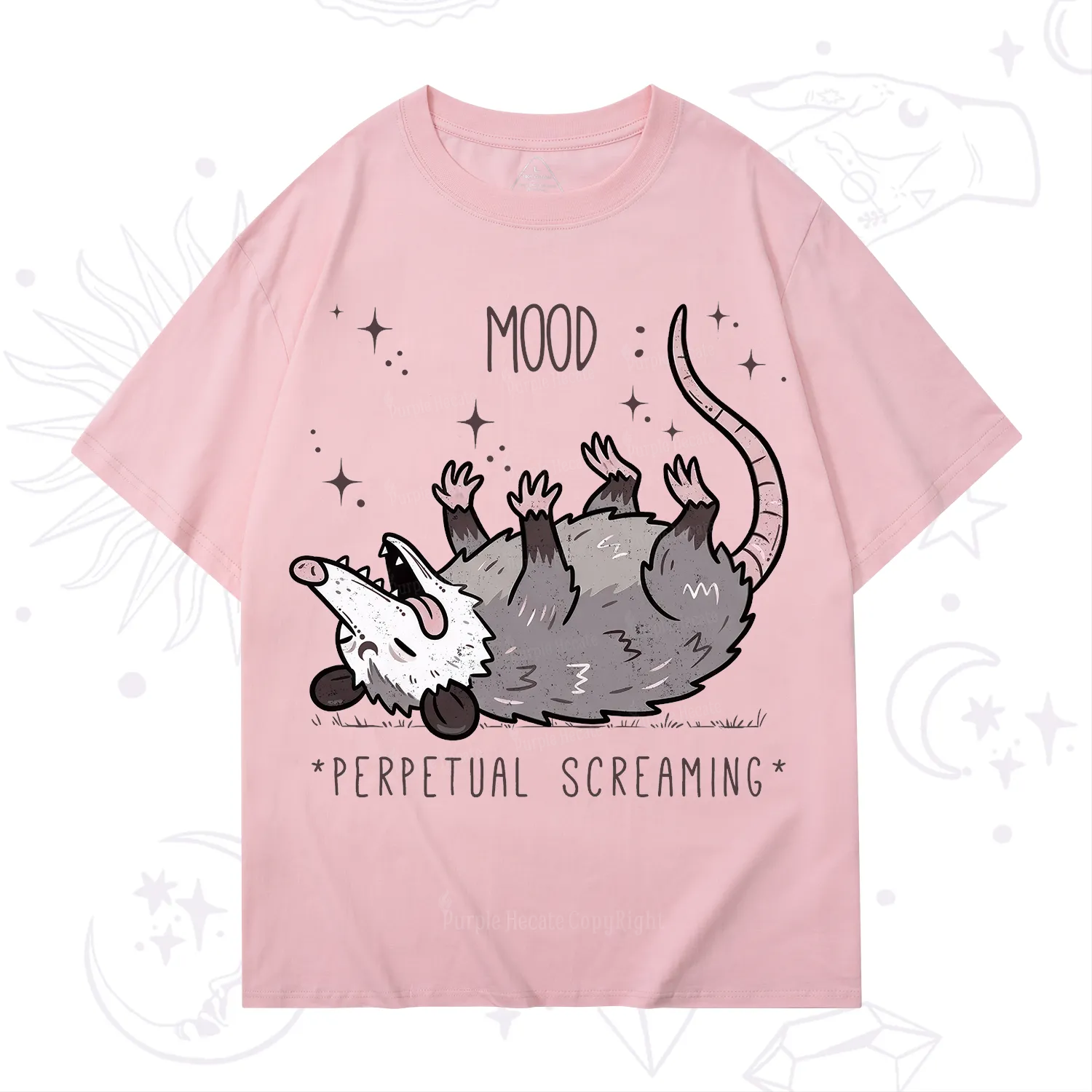 Purplehecate Mood Perpetual Screaming Opossum T-Shirt