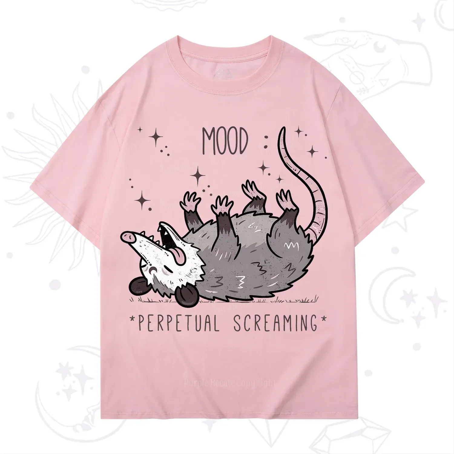 Purplehecate Mood Perpetual Screaming Opossum T-Shirt