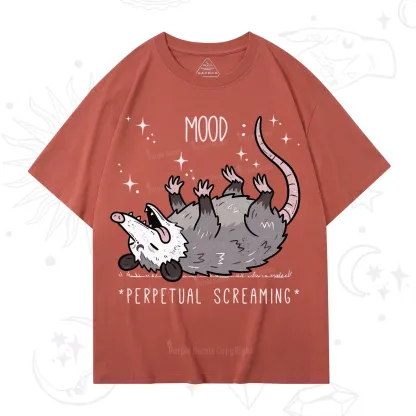 Purplehecate Mood Perpetual Screaming Opossum T-Shirt