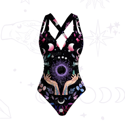 Purplehecate Cosmic Moon Ritual One-Piece Swimsuit