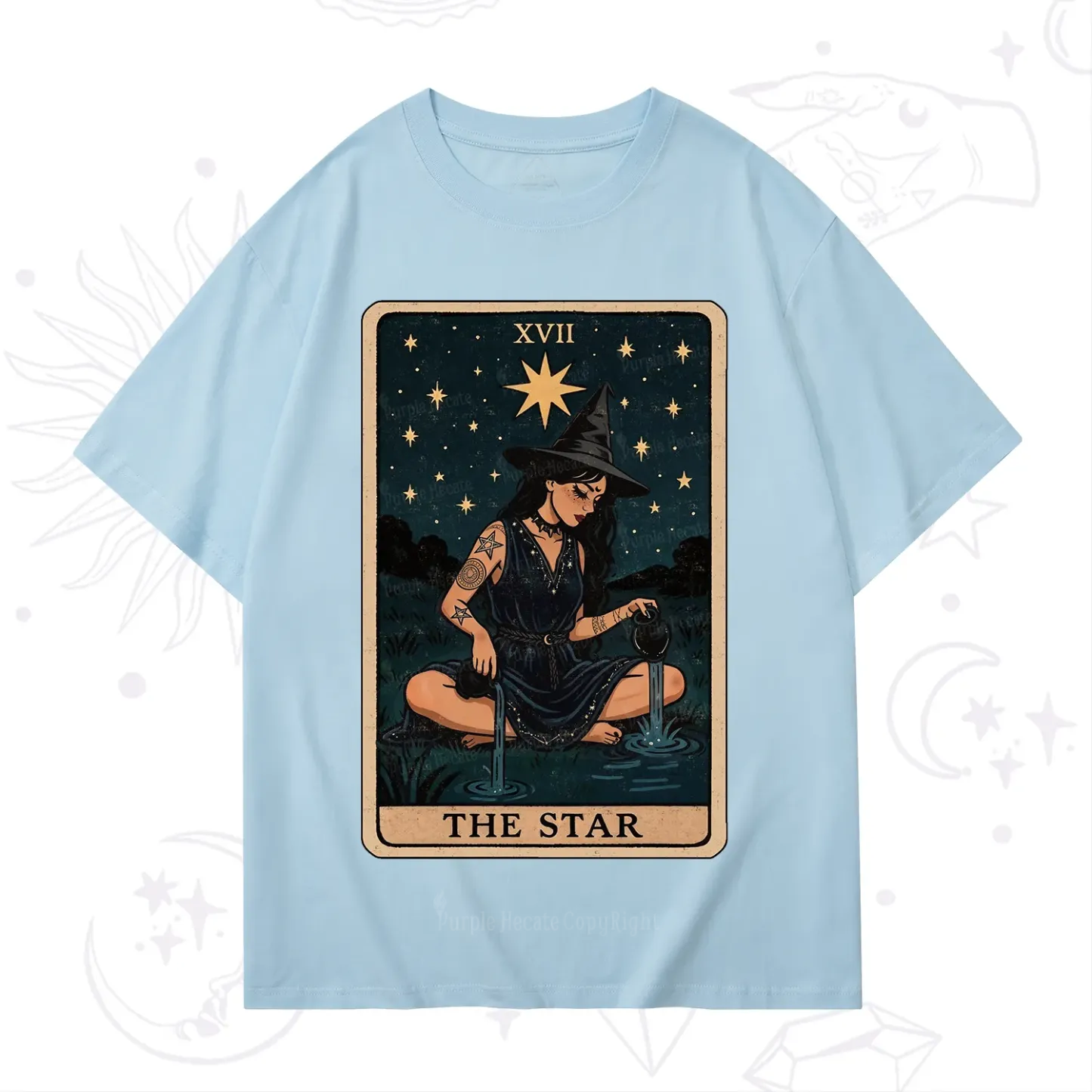 Purplehecate The Star Witch Tarot T-Shirt