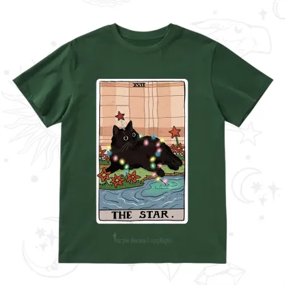 Purplehecate The Star Cat Tarot Card T-Shirt