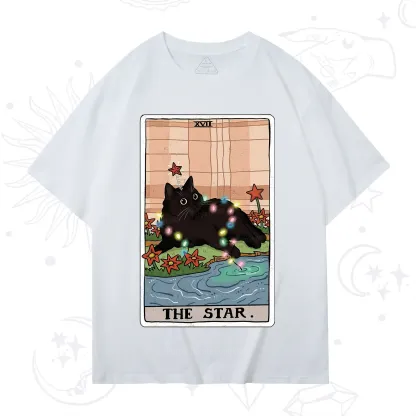 Purplehecate The Star Cat Tarot Card T-Shirt