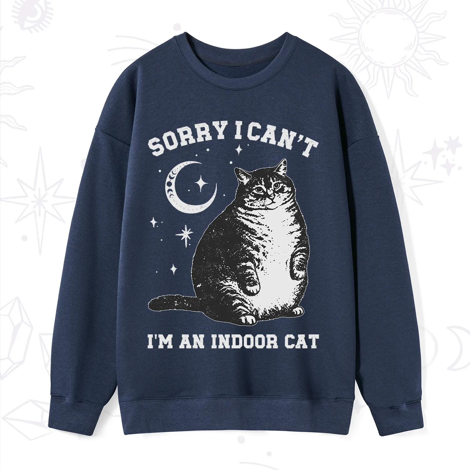 Purplehecate Sorry I Can't Go I'm an Indoor Cat Sweatshirt