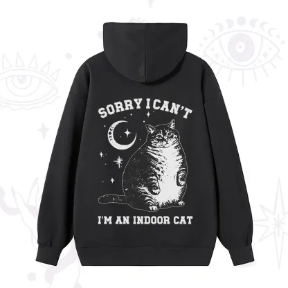 Purplehecate Sorry I Can't Go I'm an Indoor Cat Hoodie