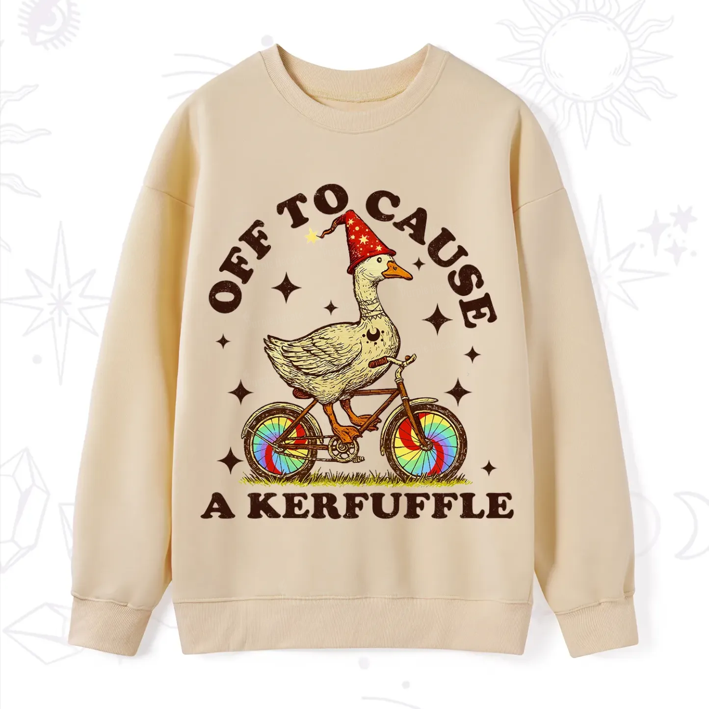 Purplehecate Off?to?Cause?a?Kerfuffle?Goose Sweatshirt
