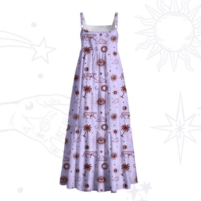 Purplehecate Eye of the Universe Wide Straps Maxi Dress