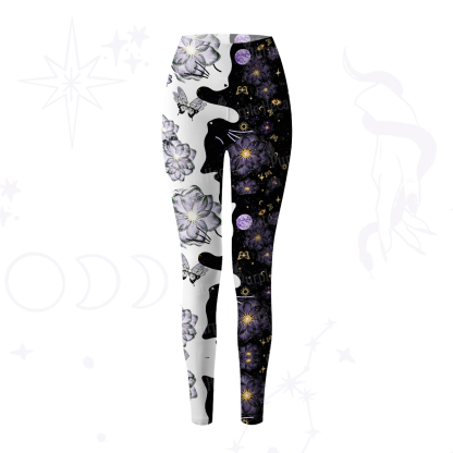 Purplehecate Starlit Cats & Butterflies Yoga Pants