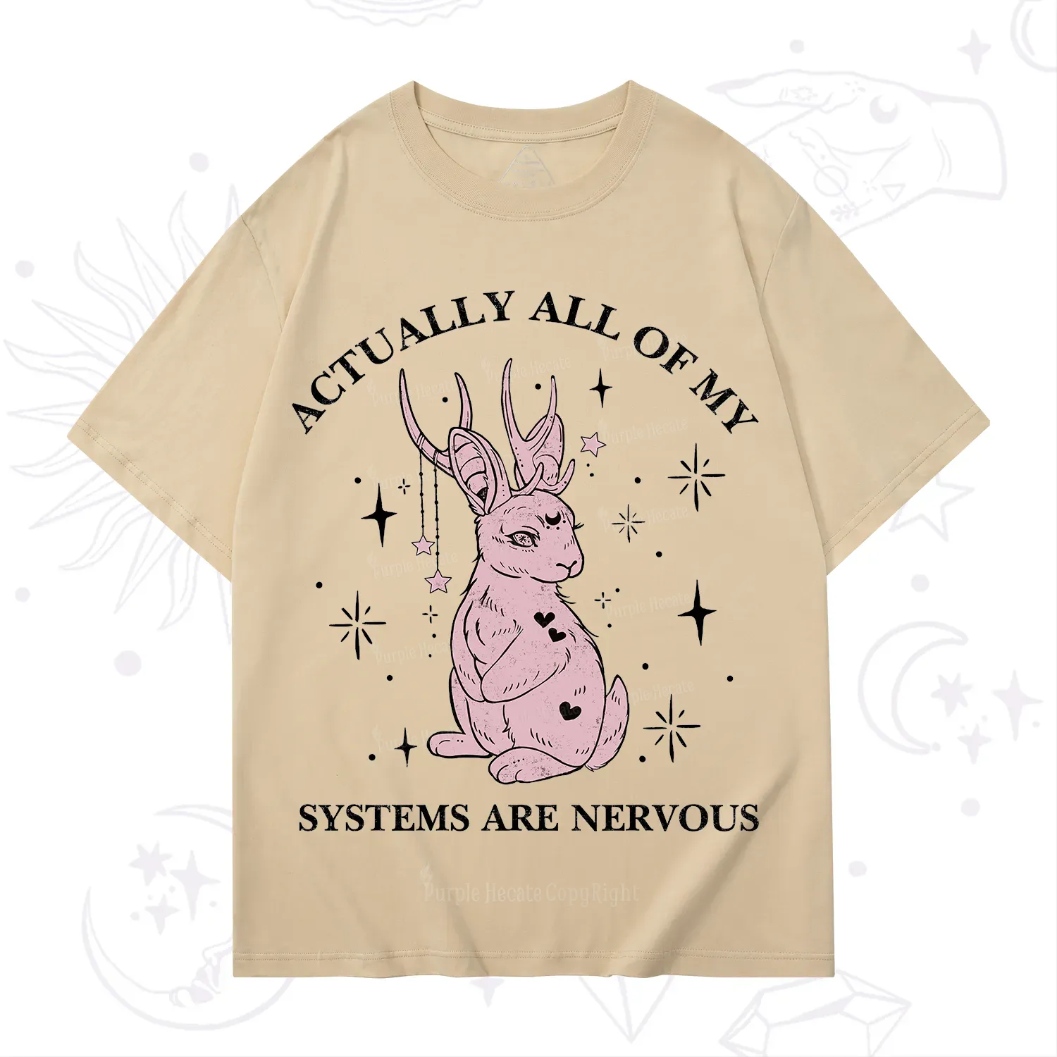Purplehecate Actually All Of My Systems Are Nervous T-Shirt