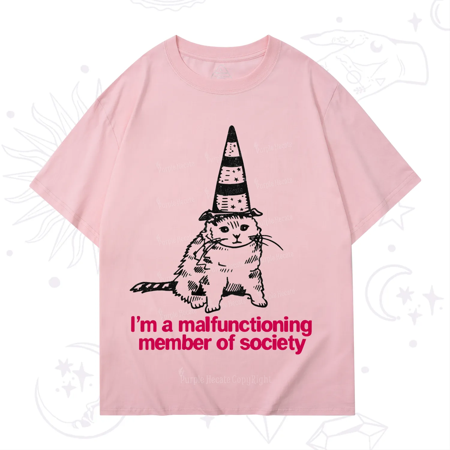 Purplehecate Social Anxiety Cat T-Shirt
