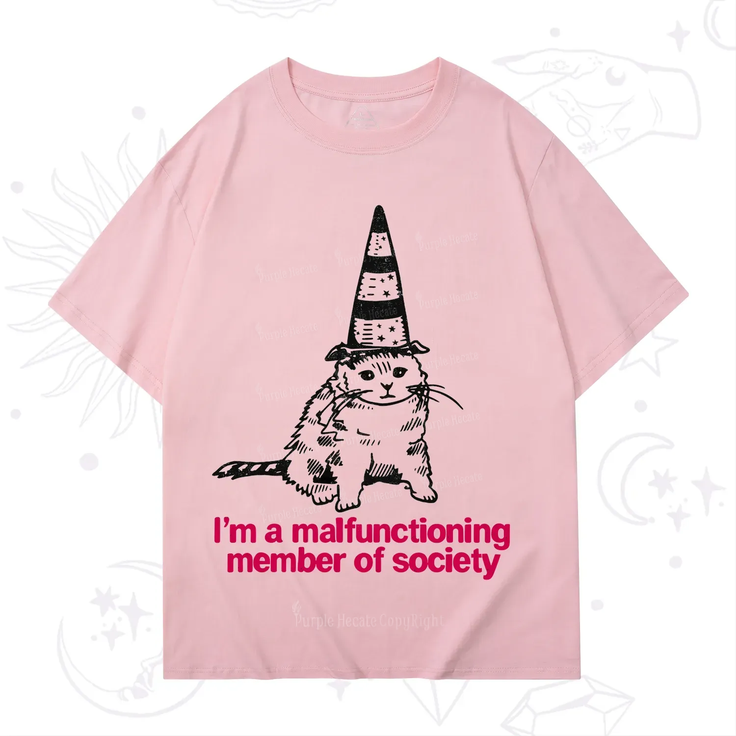 Purplehecate Social Anxiety Cat T-Shirt